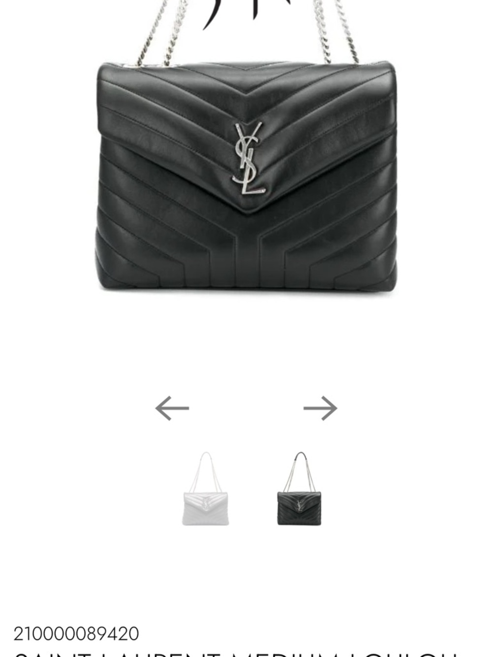 New Saint Laurent Black Leather Shoulder Bag LouLou - Picture 15 of 15